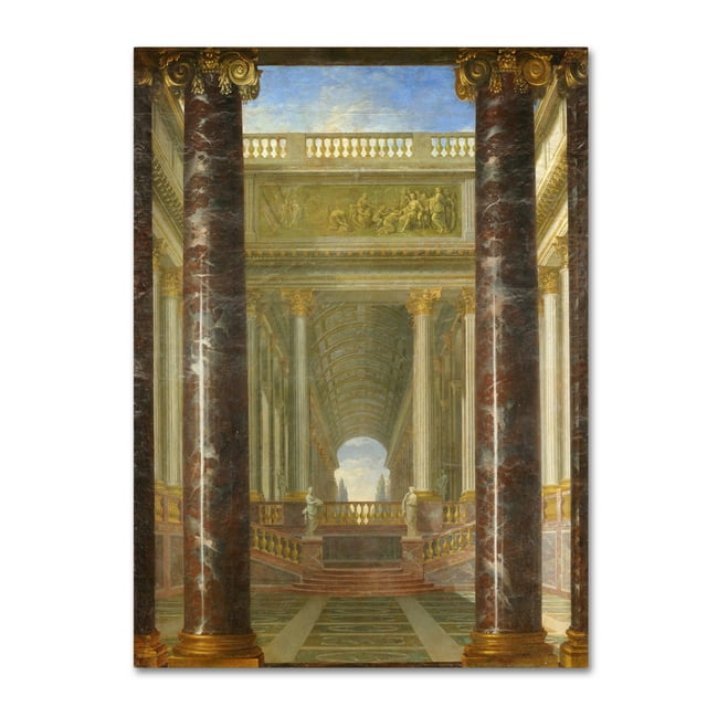 Trademark Fine Art 'Perspective Of Gardens' Canvas Art by Jacques Rousseau