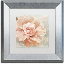 Trademark Fine Art "Petals Impasto I" Canvas Art by Color Bakery White Matte, Silver Frame