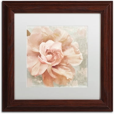 Trademark Fine Art "Petals Impasto I" Canvas Art by Color Bakery White Matte, Wood Frame