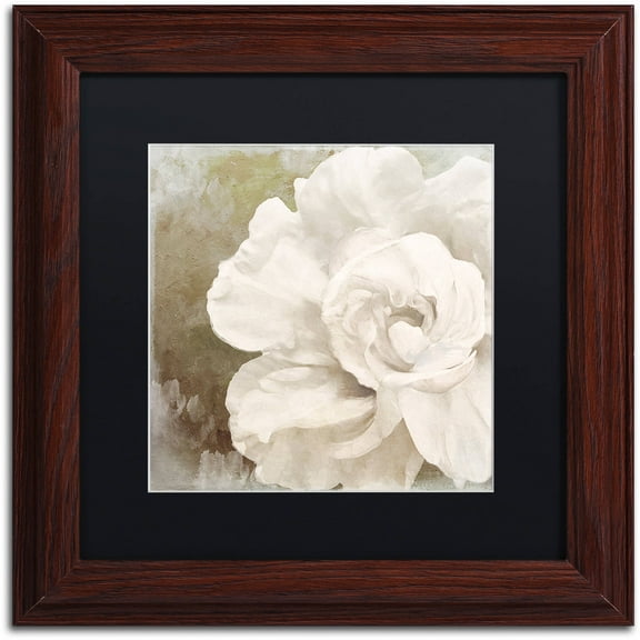 Trademark Fine Art "Petals Impasto II" Canvas Art by Color Bakery Black Matte, Wood Frame