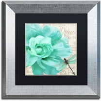 Trademark Fine Art "Petals Impasto III" Canvas Art by Color Bakery Black Matte, Silver Frame