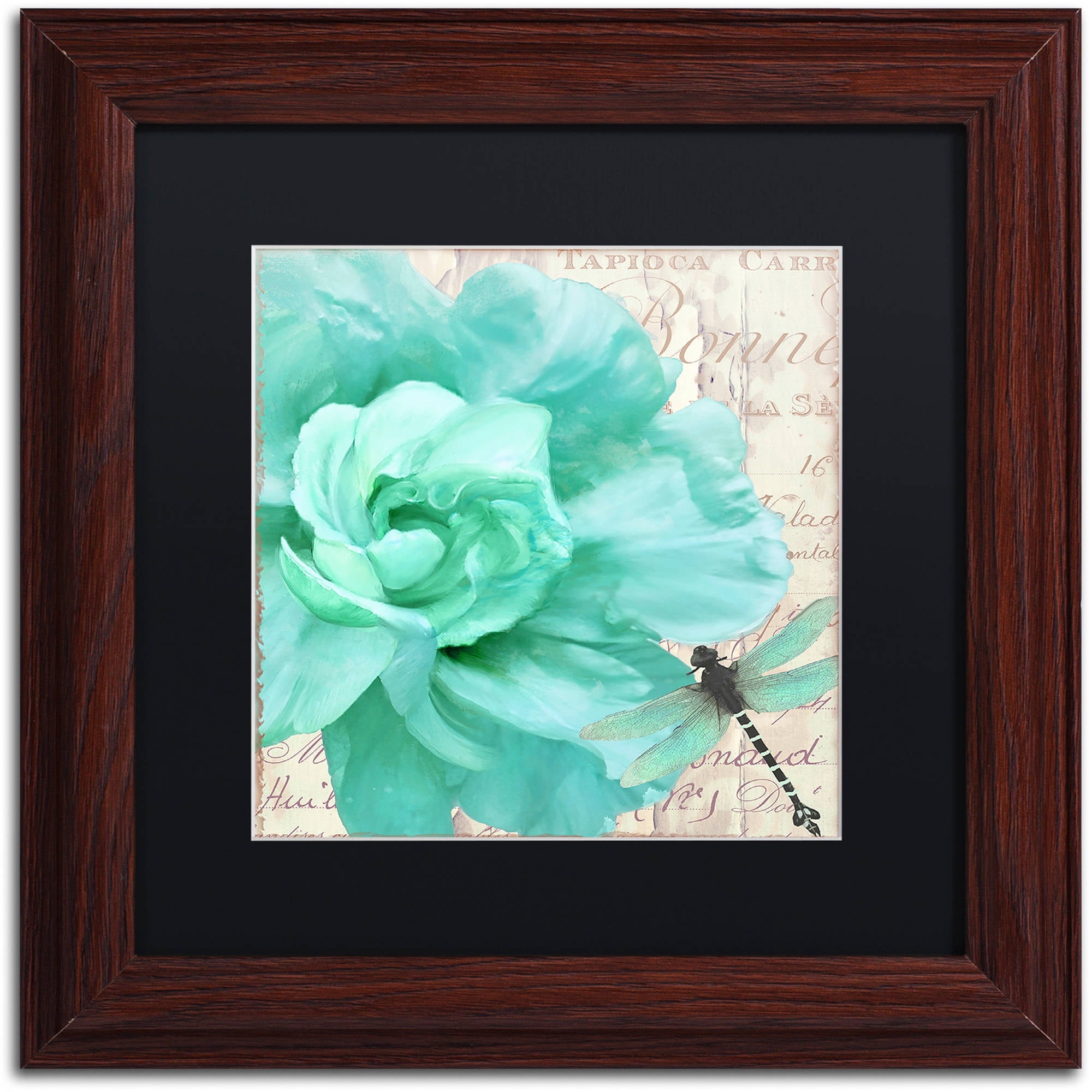 Trademark Fine Art "Petals Impasto III" Canvas Art by Color Bakery Black Matte, Wood Frame