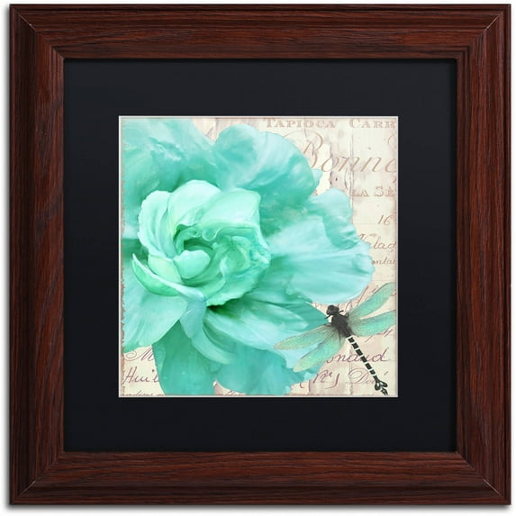 Trademark Fine Art "Petals Impasto III" Canvas Art by Color Bakery Black Matte, Wood Frame