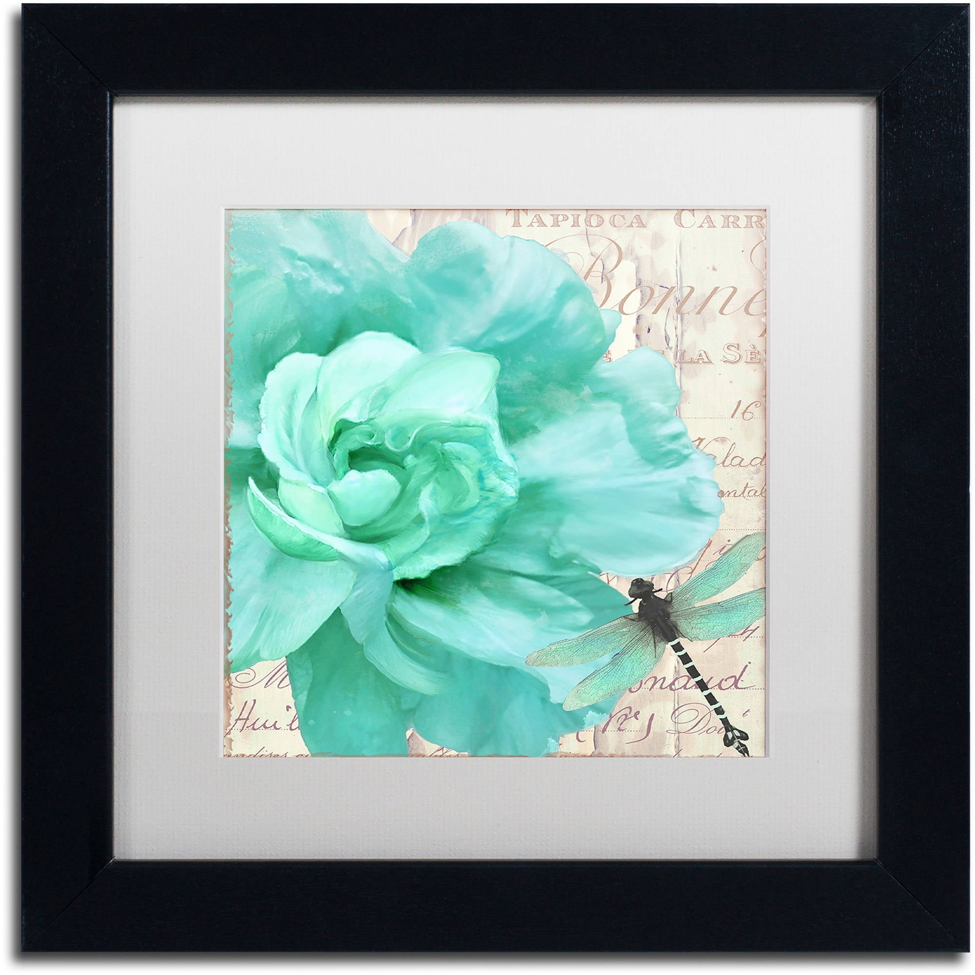 Trademark Fine Art "Petals Impasto III" Canvas Art by Color Bakery White Matte, Black Frame