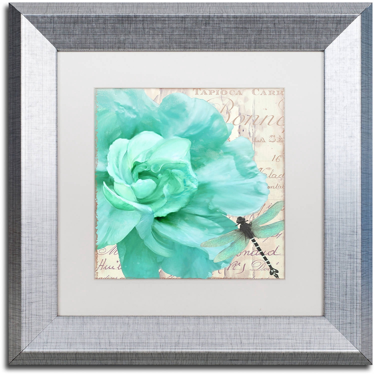 Trademark Fine Art "Petals Impasto III" Canvas Art by Color Bakery White Matte, Silver Frame