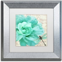 Trademark Fine Art "Petals Impasto III" Canvas Art by Color Bakery White Matte, Silver Frame