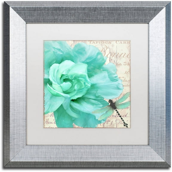 Trademark Fine Art "Petals Impasto III" Canvas Art by Color Bakery White Matte, Silver Frame