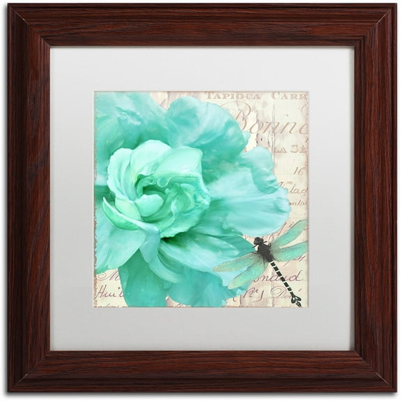 Trademark Fine Art "Petals Impasto III" Canvas Art by Color Bakery White Matte, Wood Frame