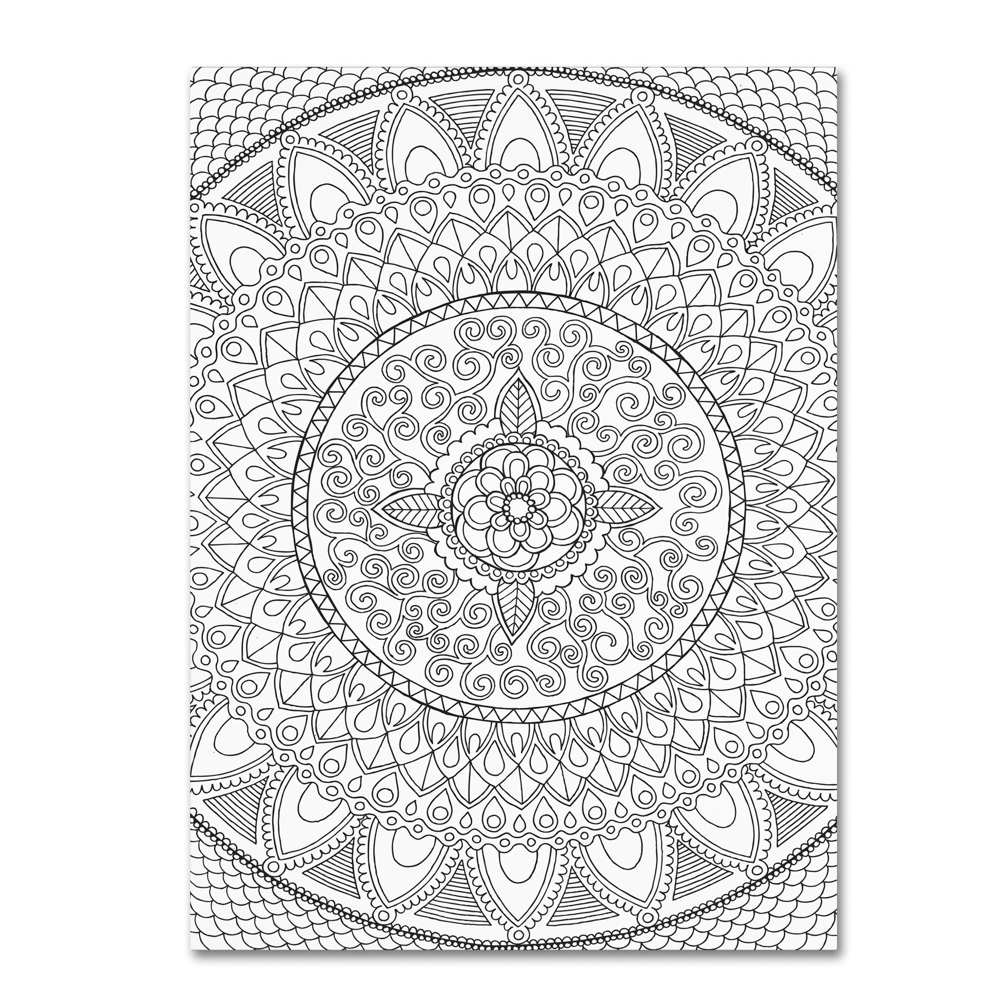 Trademark Fine Art "Petals Mandala" Canvas Art by Hello Angel