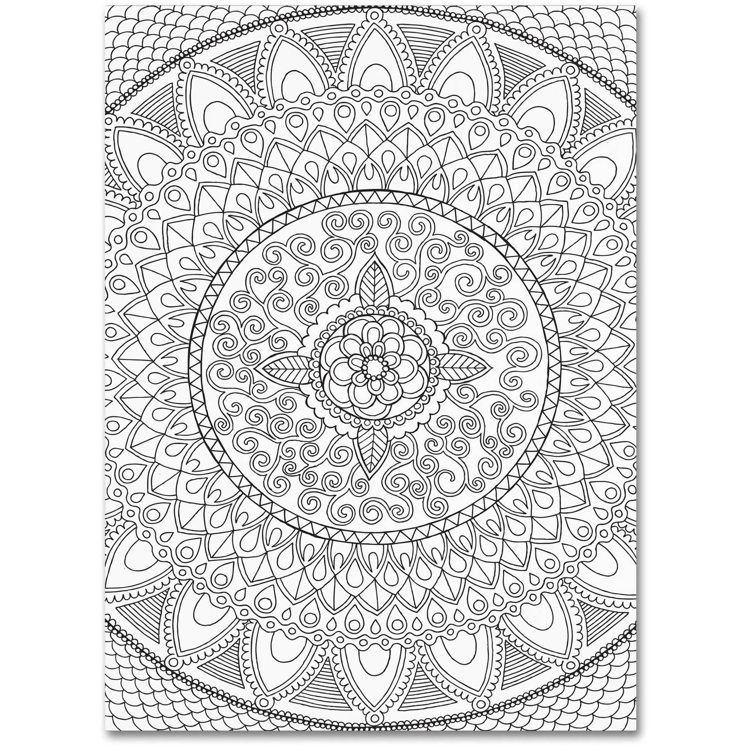 Trademark Fine Art "Petals Mandala" Canvas Art by Hello Angel