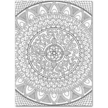Trademark Fine Art "Petals Mandala" Canvas Art by Hello Angel