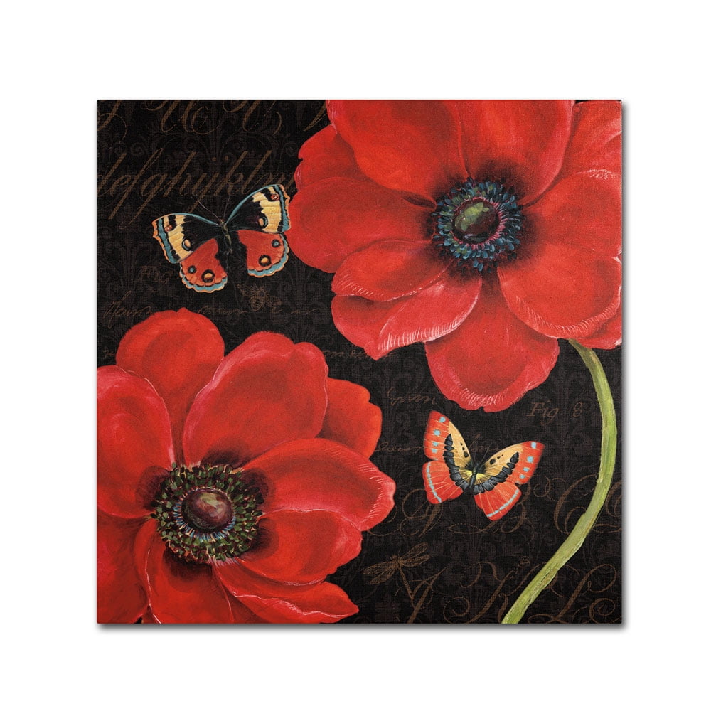 Trademark Fine Art "Petals and Wings III" Canvas Art by Daphne Brissonnet