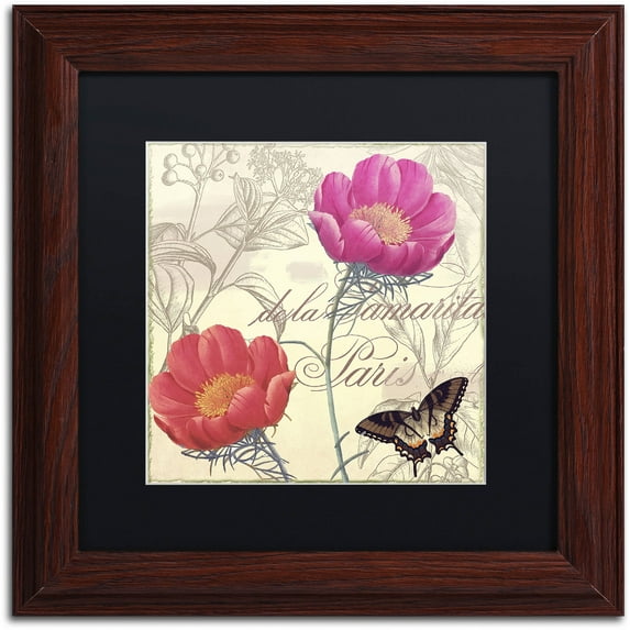 Trademark Fine Art "Petals of Paris I" Canvas Art by Color Bakery Black Matte, Wood Frame