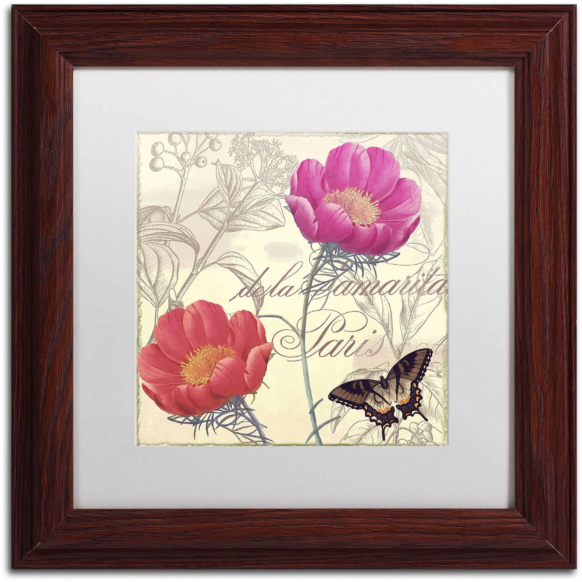 Trademark Fine Art "Petals of Paris I" Canvas Art by Color Bakery White Matte, Wood Frame