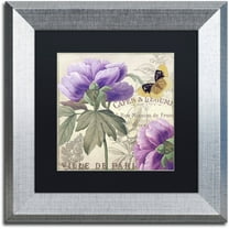 Trademark Fine Art "Petals of Paris IV" Canvas Art by Color Bakery Black Matte, Silver Frame