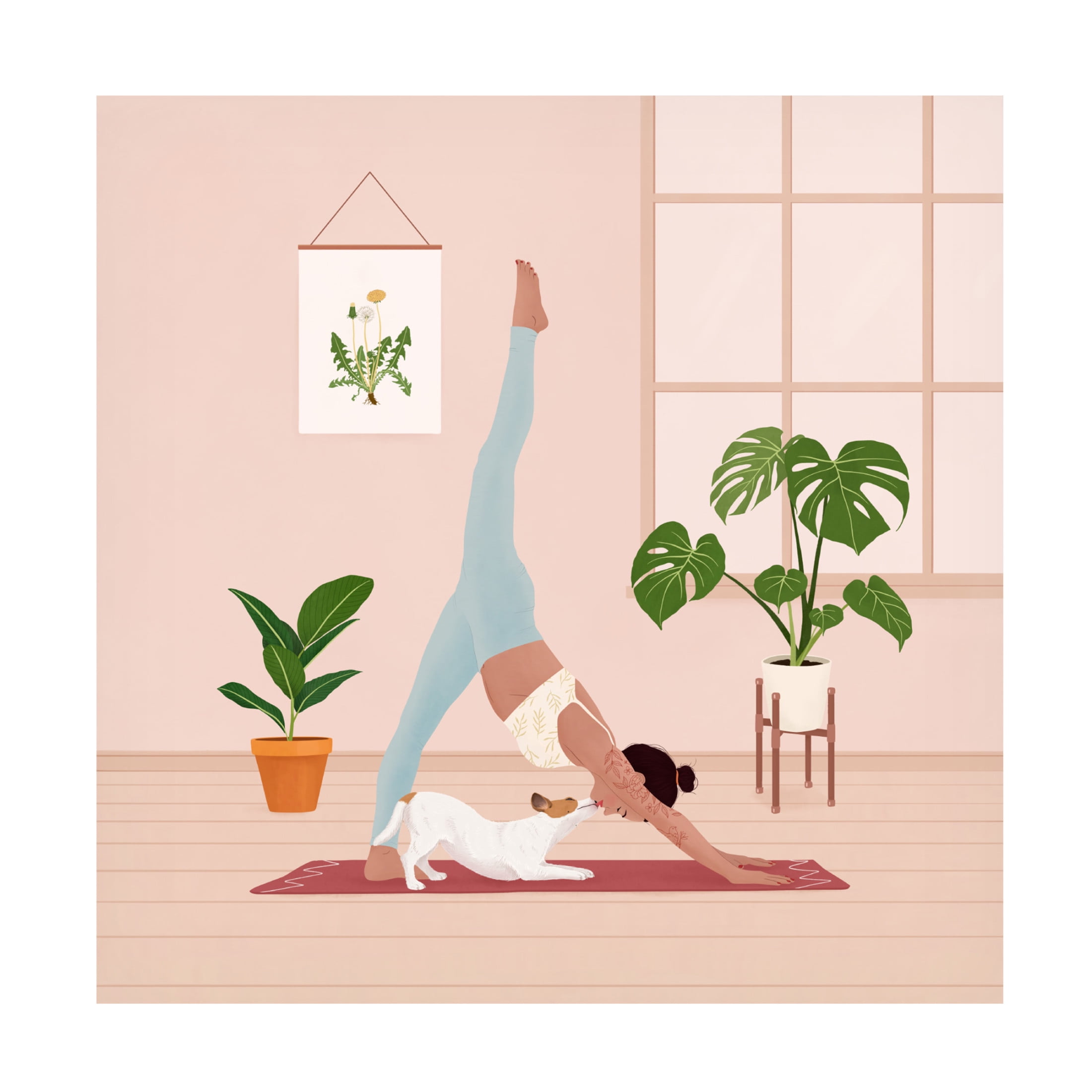 Trademark Fine Art Petra Holikova Downward Dog Canvas Wall Art