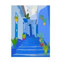 Trademark Fine Art Petra Lizde Blue city Canvas Wall Art