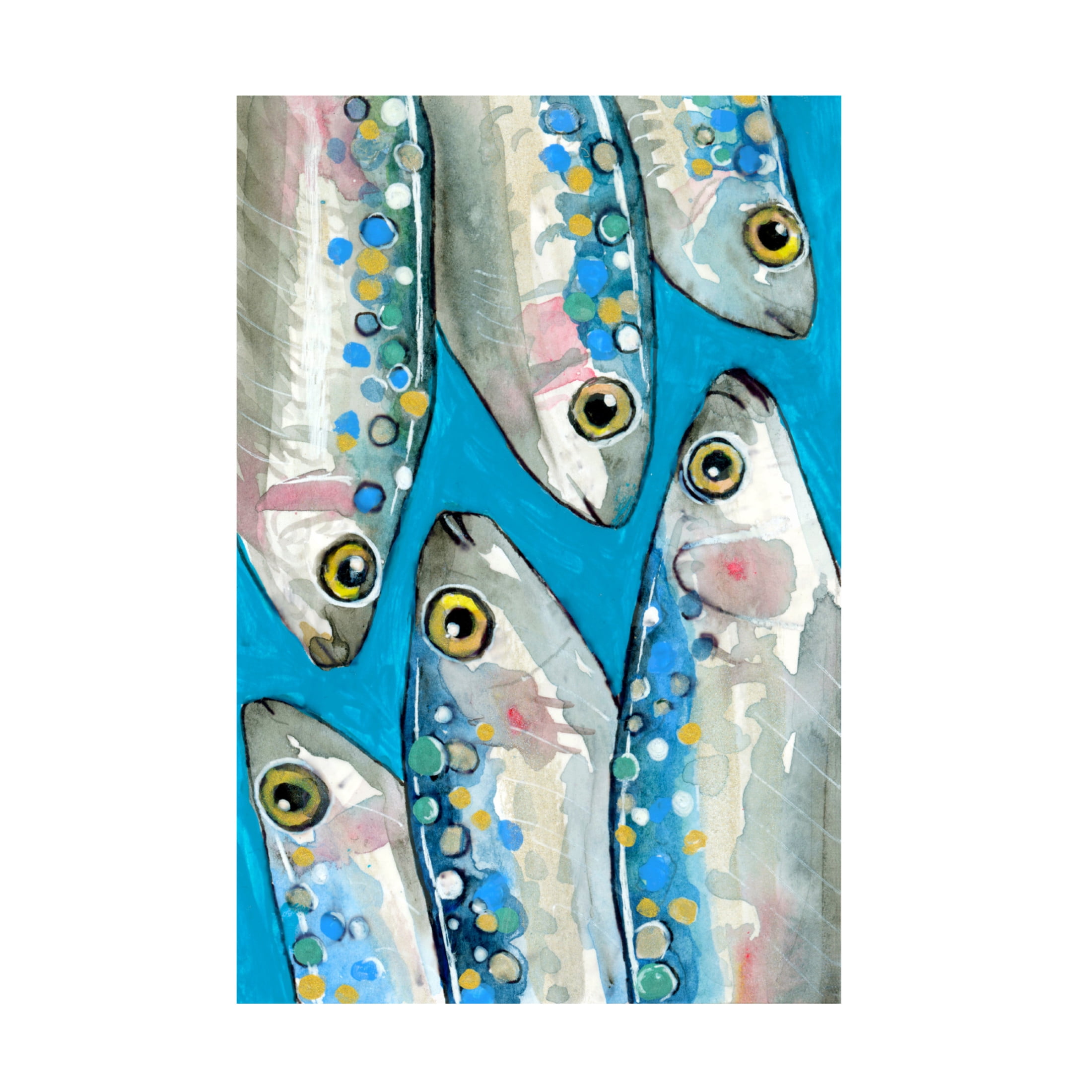 Trademark Fine Art Petra Lizde  Fishes Canvas Wall Art