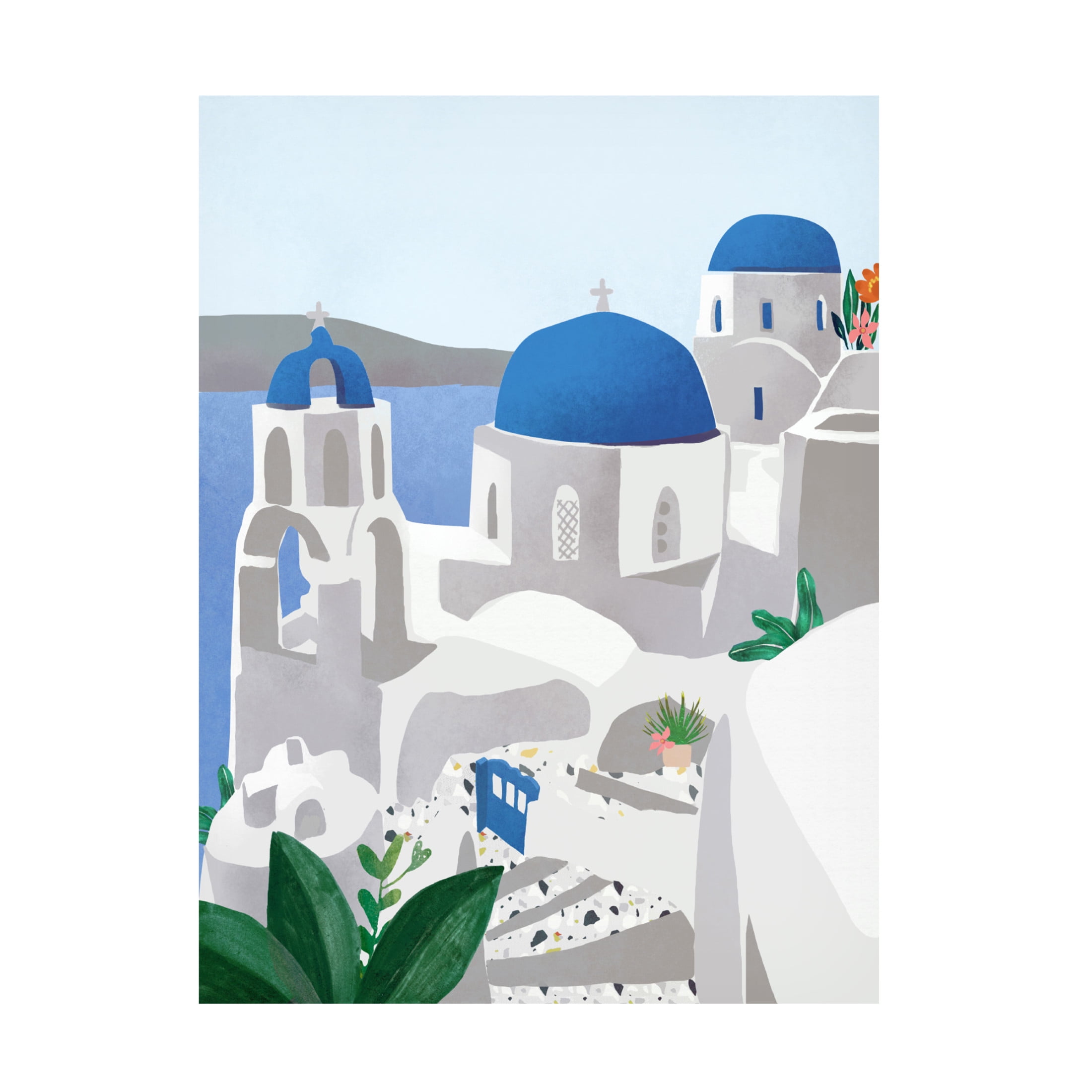 Trademark Fine Art Petra Lizde Santorini island Canvas Wall Art