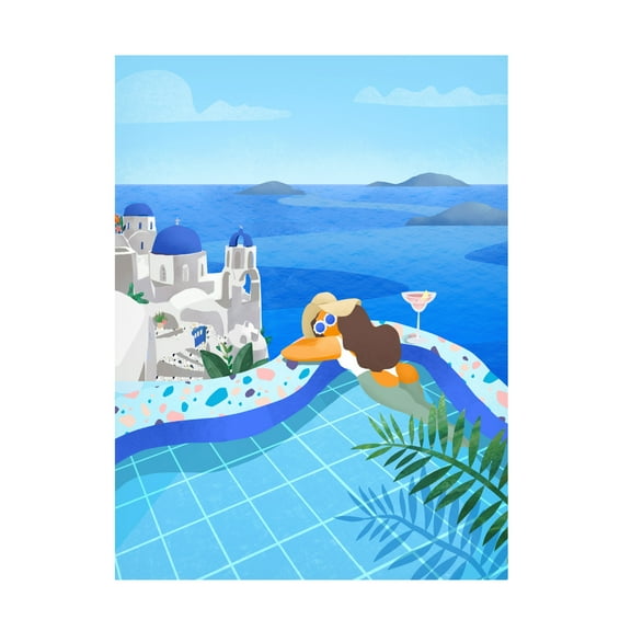 Trademark Fine Art Petra Lizde Summer in Greece Canvas Wall Art