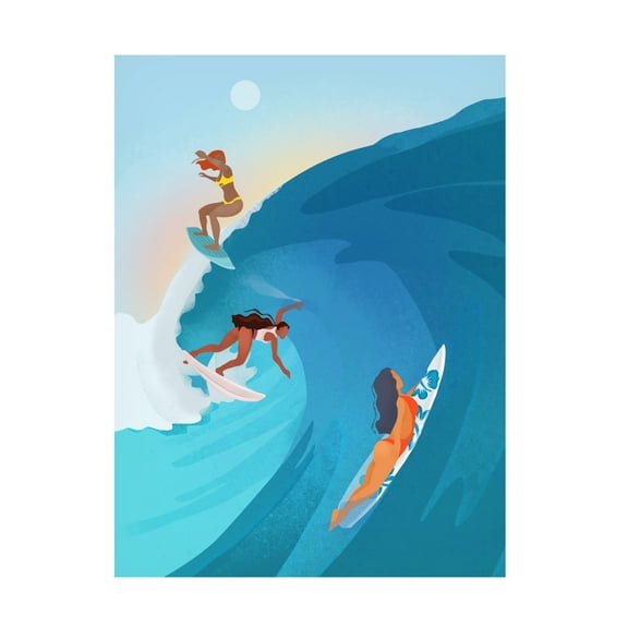 Trademark Fine Art Petra Lizde Surfers Canvas Wall Art