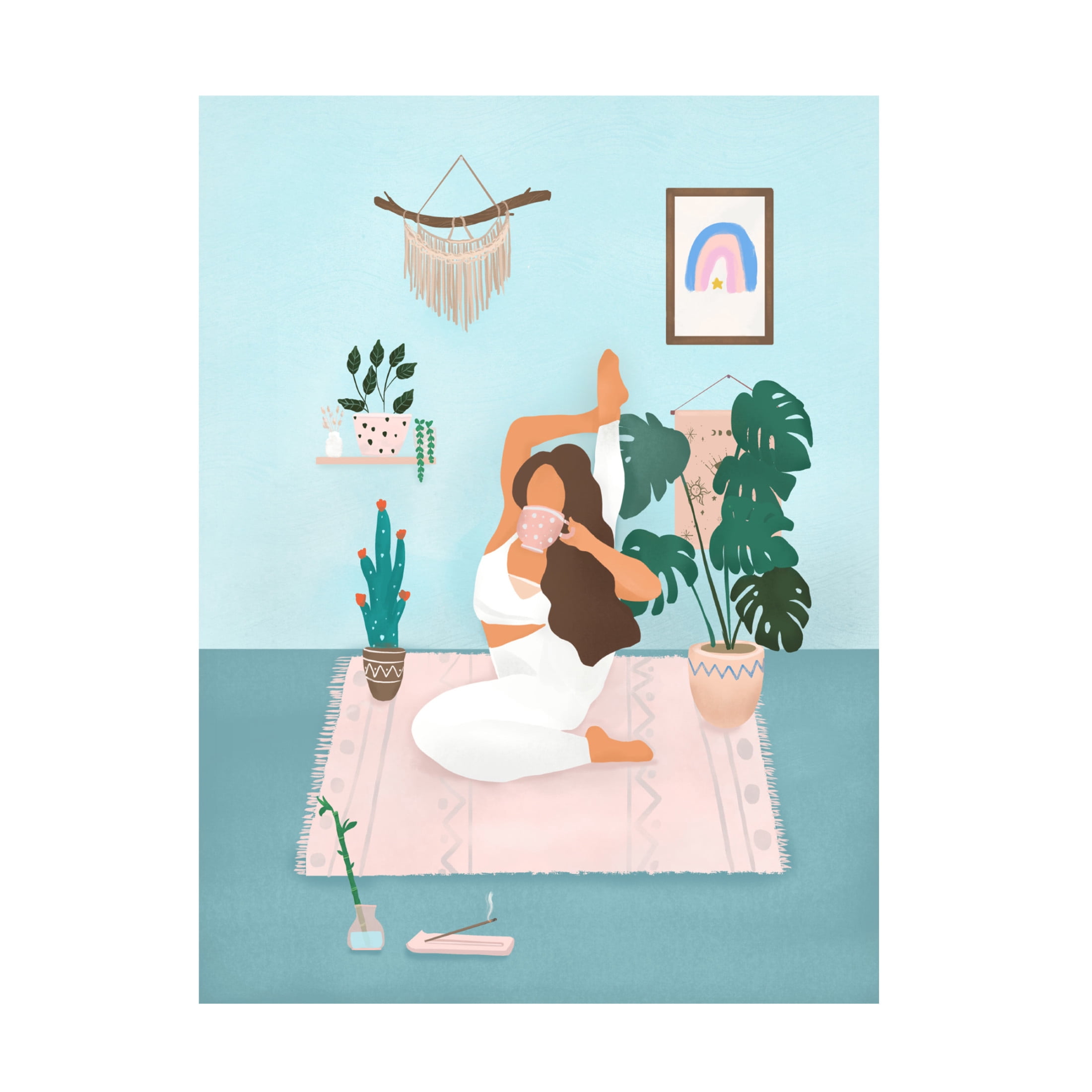 Trademark Fine Art Petra Lizde  Yoga Time Canvas Wall Art