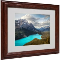 Trademark Fine Art "Peyto Lake" Matted Framed Art by Pierre Leclerc