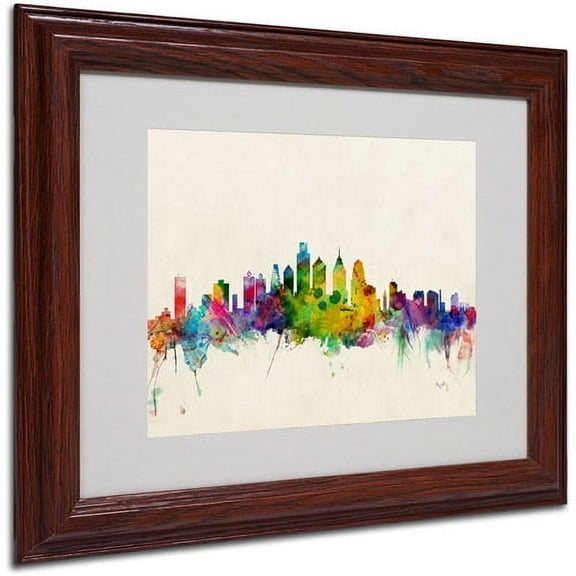 Trademark Fine Art "Philadelphia, PA" Canvas Art by Michael Tompsett, Wood Frame
