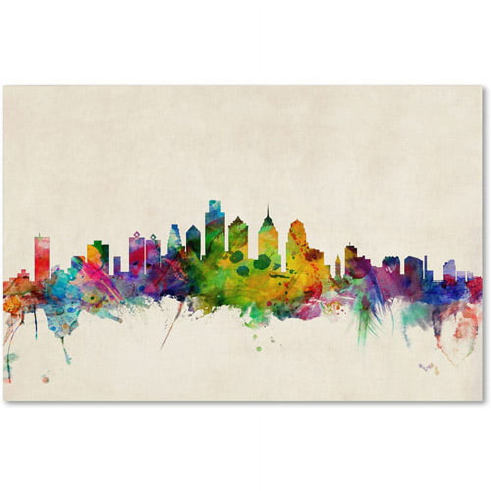 Trademark Fine Art "Philadelphia, Pennsylvania" Canvas Art by Michael Tompsett