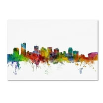 Trademark Fine Art "Phoenix Arizona Skyline" Canvas Art by Michael Tompsett