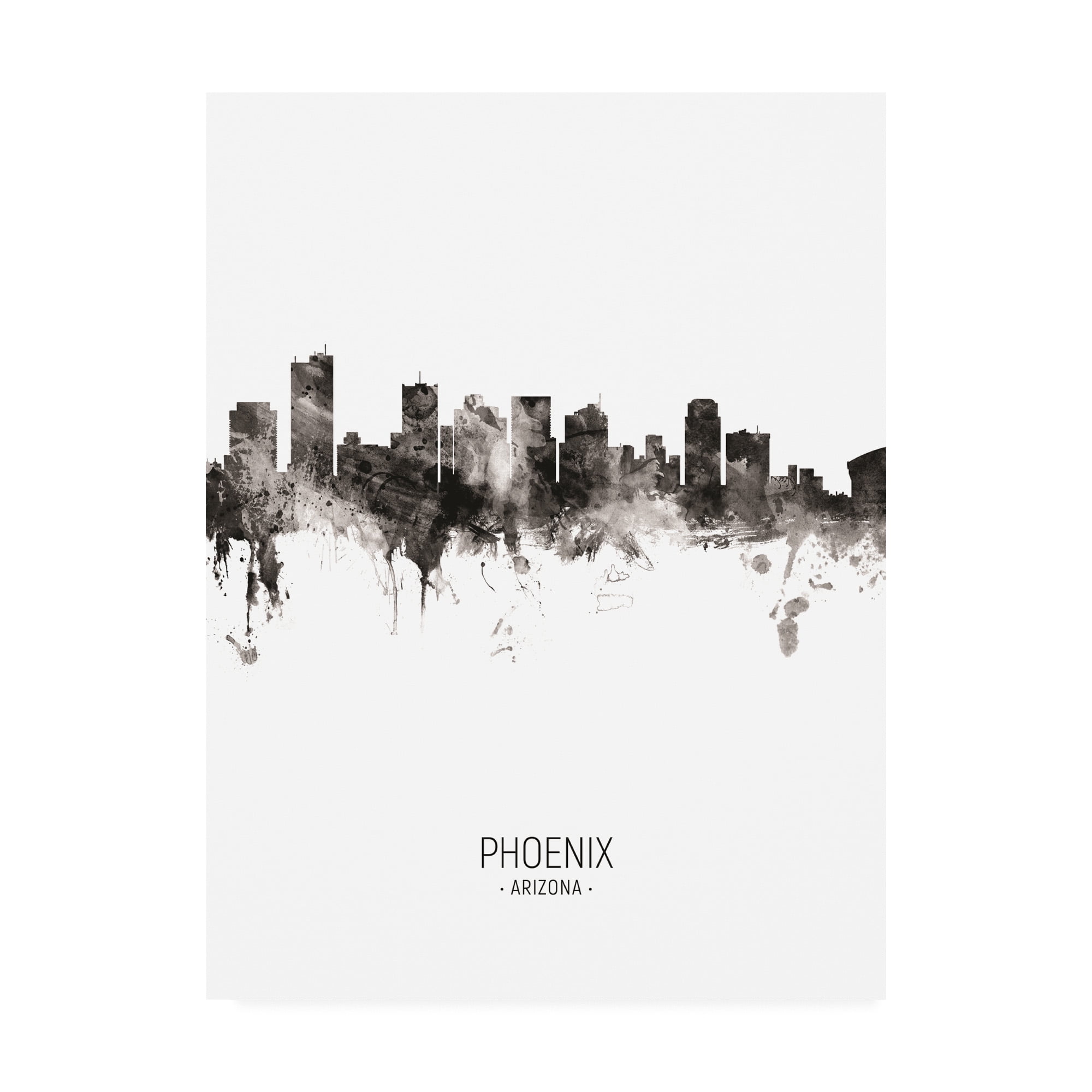 Trademark Fine Art 'Phoenix Arizona Skyline Portrait II' Canvas Art by Michael Tompsett