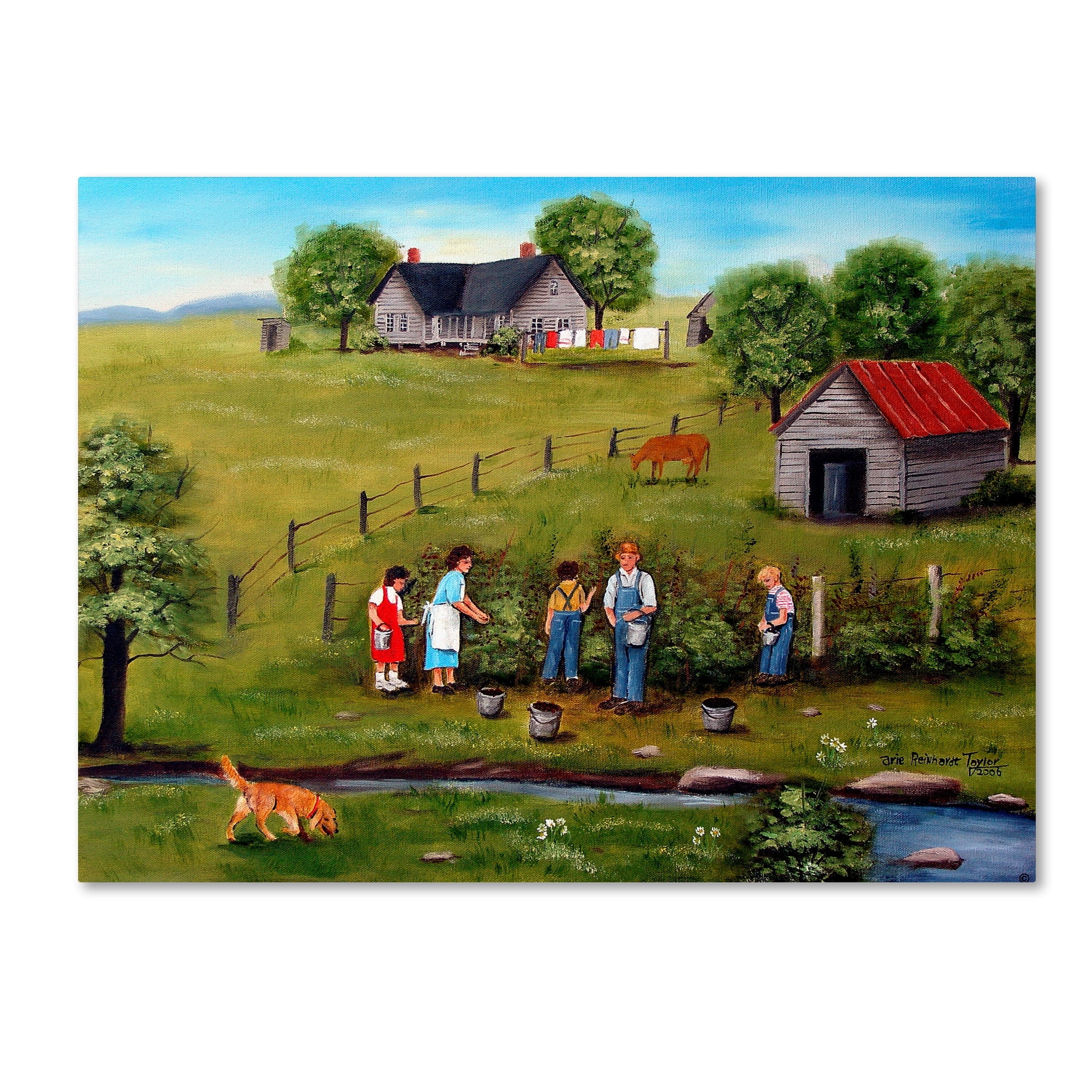 Trademark Fine Art 'Pickin' Canvas Art by Arie Reinhardt Taylor