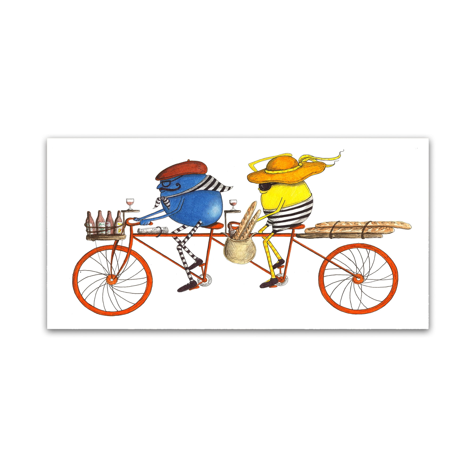 Humorous Lemon and Blueberry Picnic Canvas Art Print
