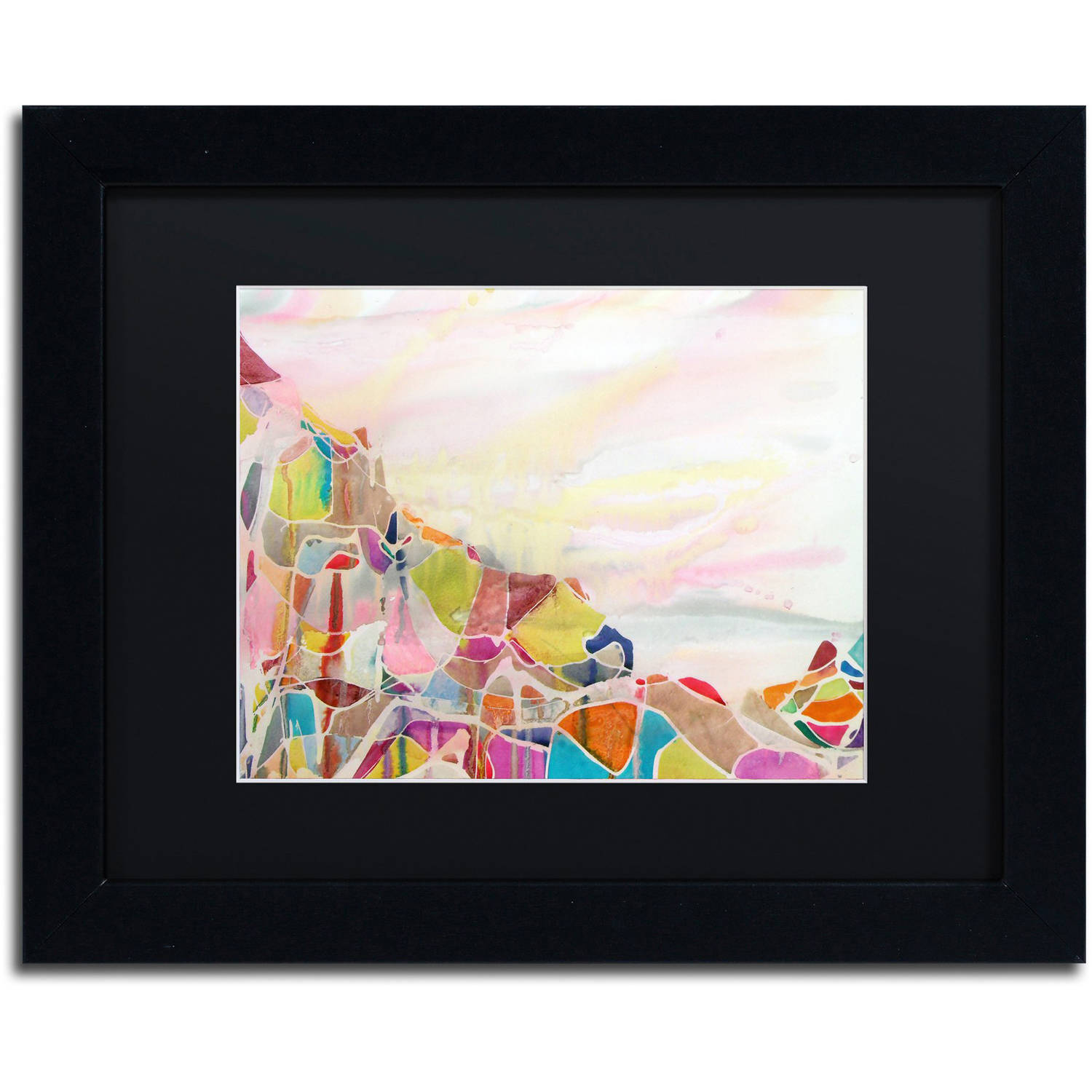 Trademark Fine Art "Pico Bolivar" Canvas Art by Lauren Moss Black Matte, Black Frame