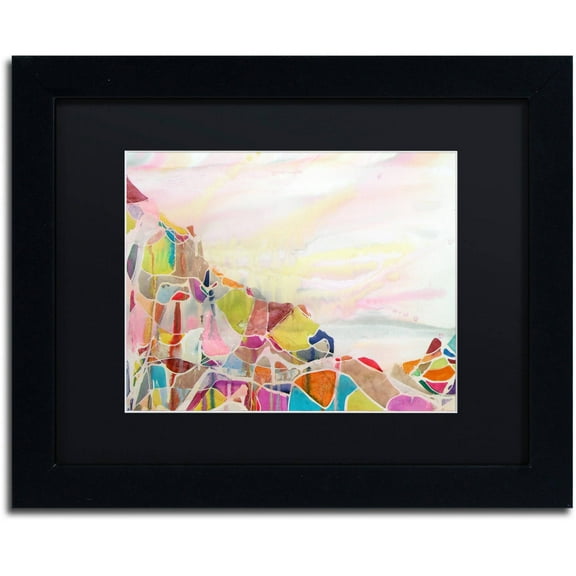 Trademark Fine Art "Pico Bolivar" Canvas Art by Lauren Moss Black Matte, Black Frame