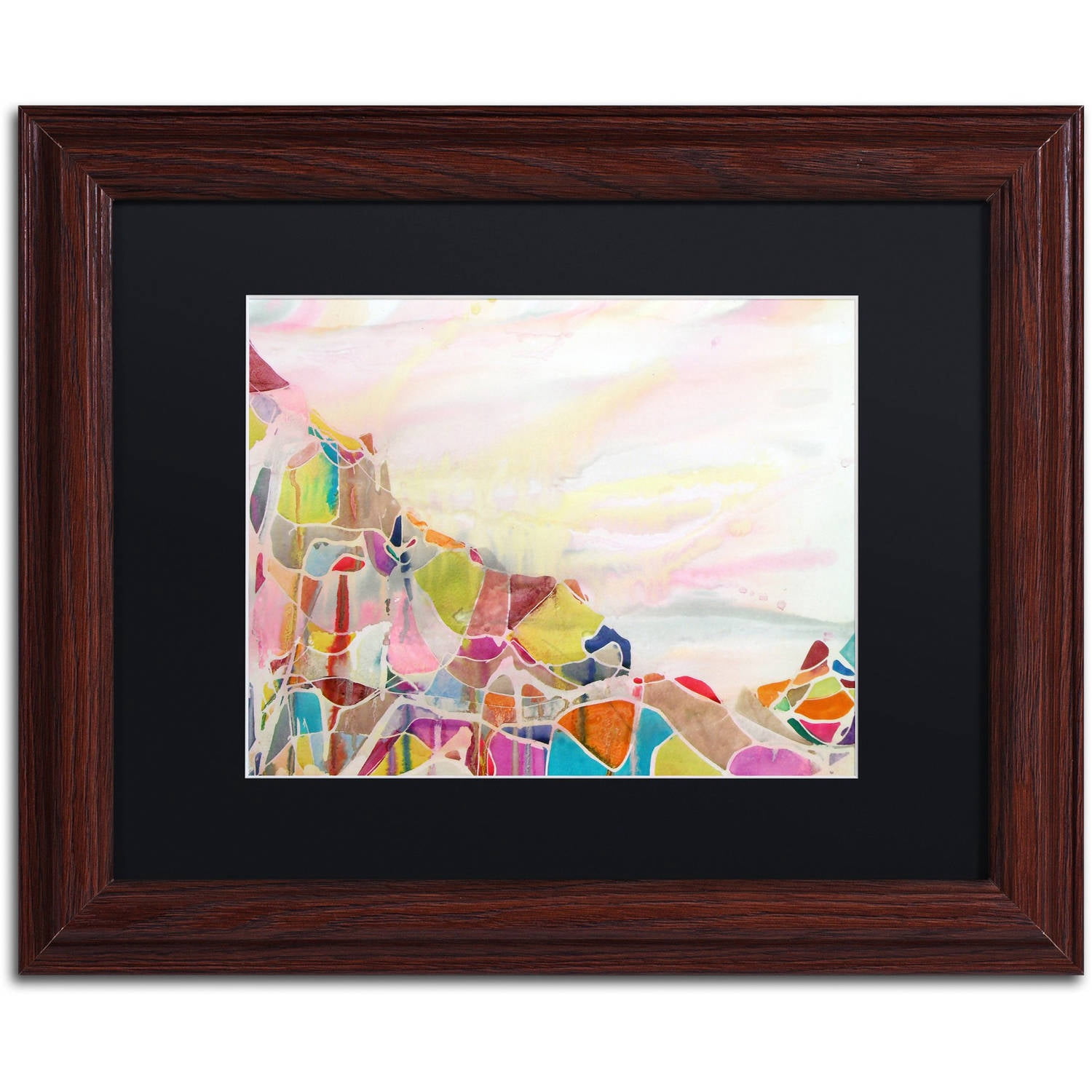 Trademark Fine Art "Pico Bolivar" Canvas Art by Lauren Moss Black Matte, Wood Frame