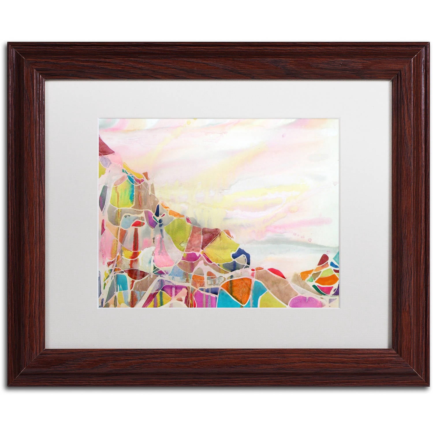 Trademark Fine Art "Pico Bolivar" Canvas Art by Lauren Moss White Matte, Wood Frame