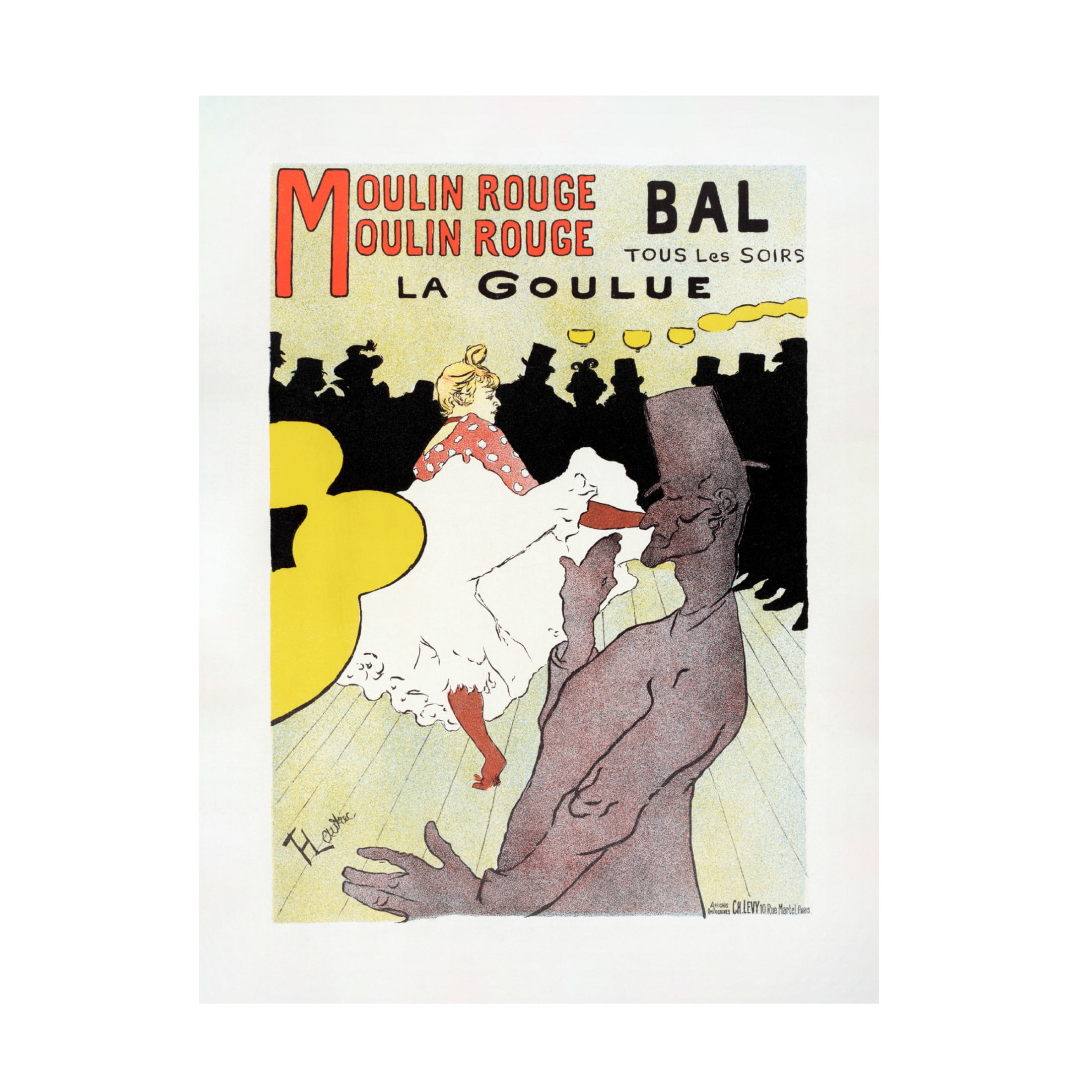 Trademark Fine Art Pictufy   Affiche Pour Le Moulin Rouge la Goulue 1898 Canvas Wall Art