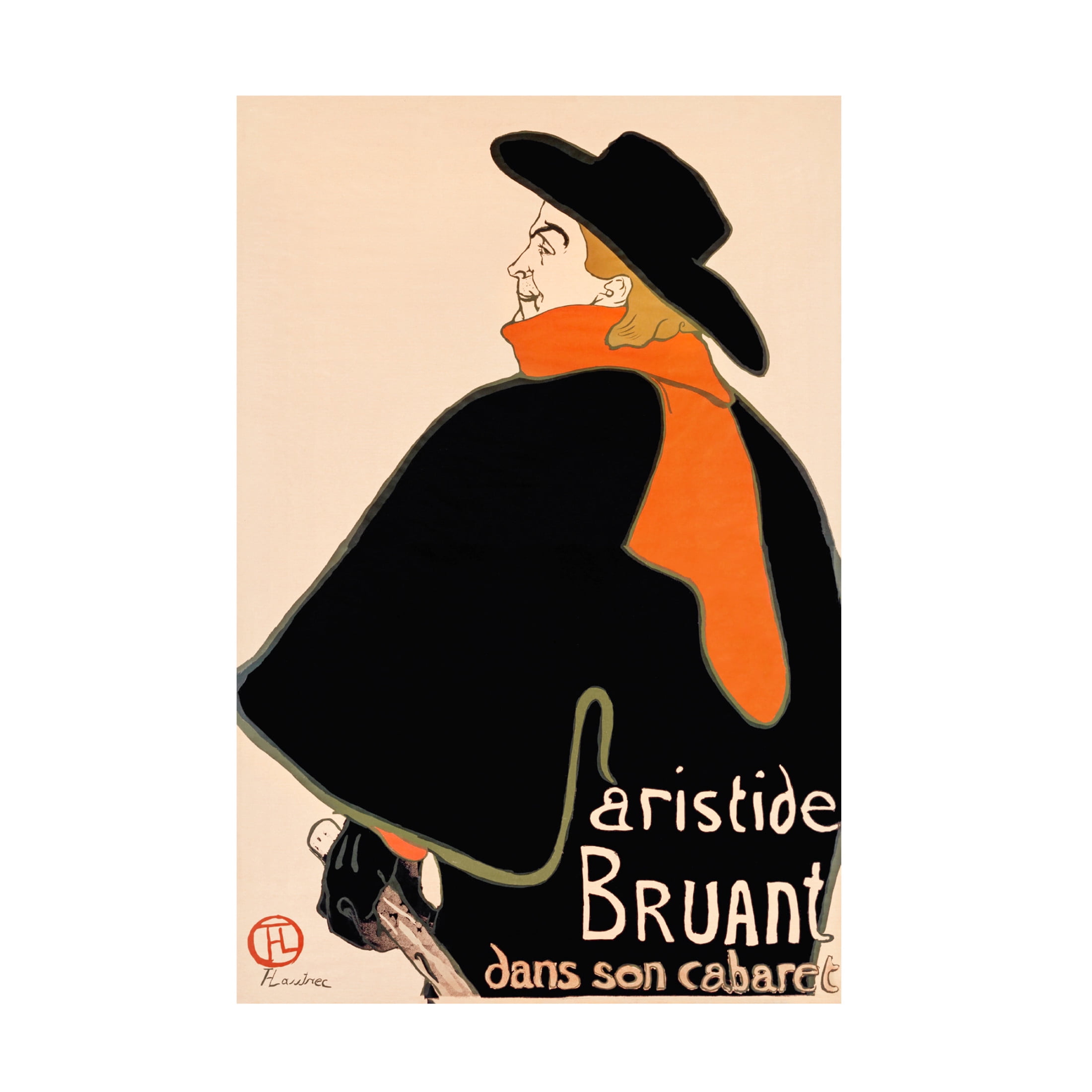 Trademark Fine Art Pictufy   Aristide Bruant In His Cabaret 1893 Canvas Wall Art