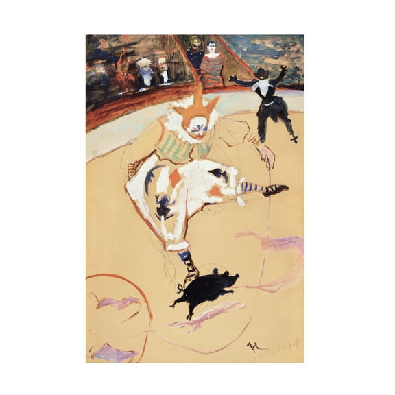 Trademark Fine Art Pictufy At the Circus Fernando Medrano With a Piglet ca. 1889 Canvas Wall Art