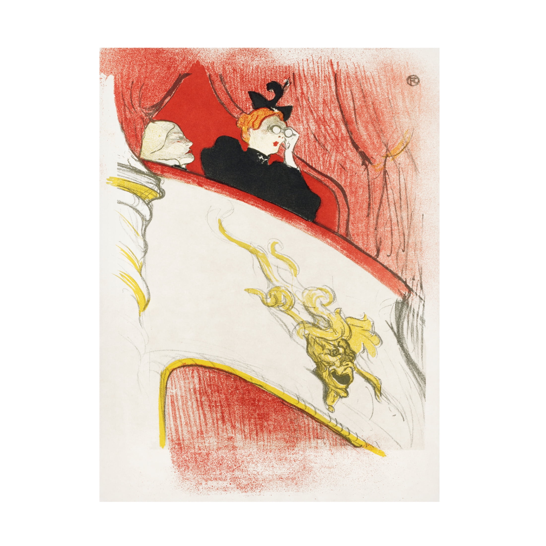 Trademark Fine Art Pictufy   Balcony With a Gilded Grotesque Mask 1894 Canvas Wall Art