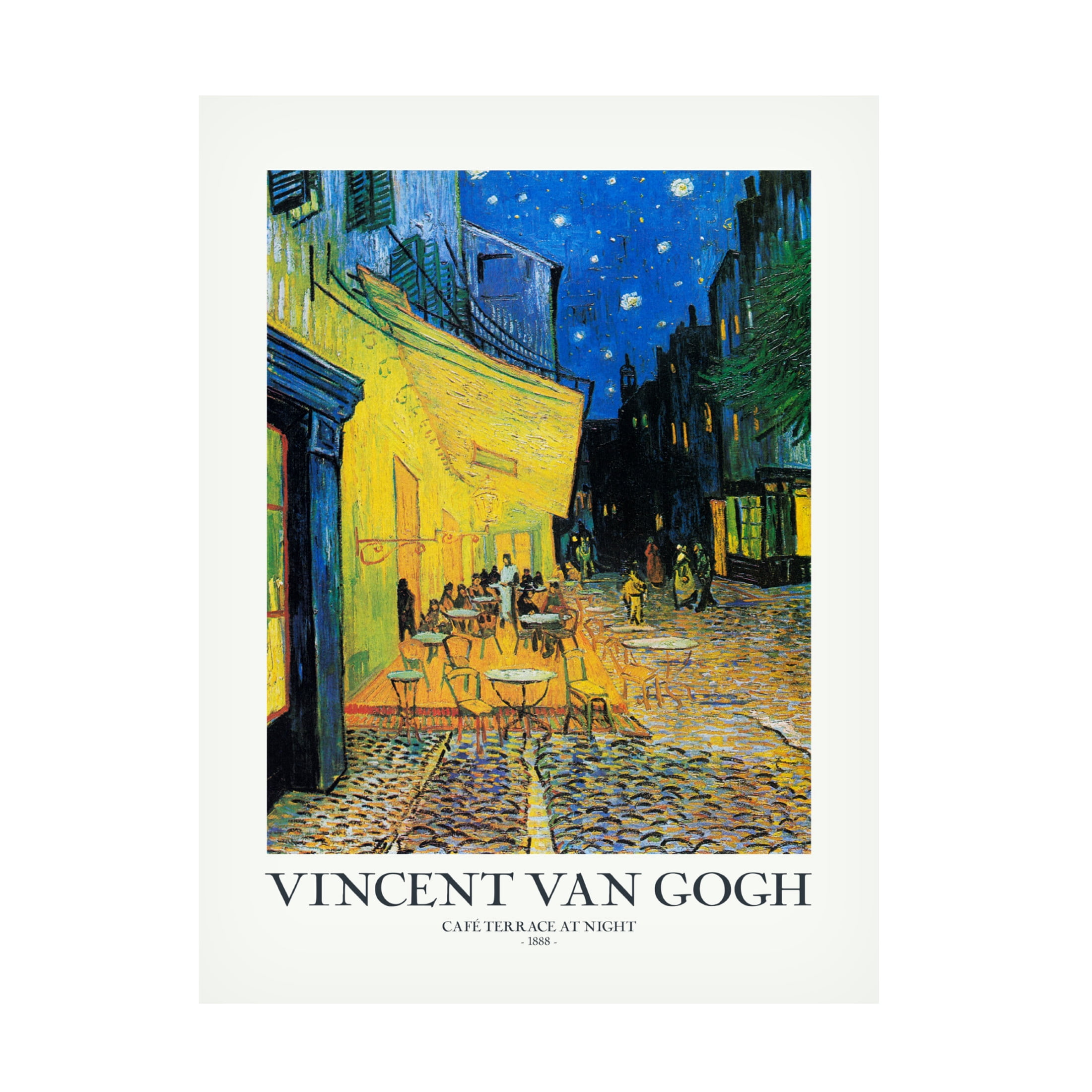 Trademark Fine Art Pictufy CafAc Terrace At Night Canvas Wall Art
