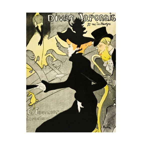 Trademark Fine Art Pictufy   Divan Japonais ca. 1892 Canvas Wall Art