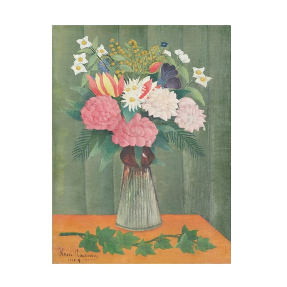 Trademark Fine Art Pictufy Flowers In a Vase Canvas Wall Art