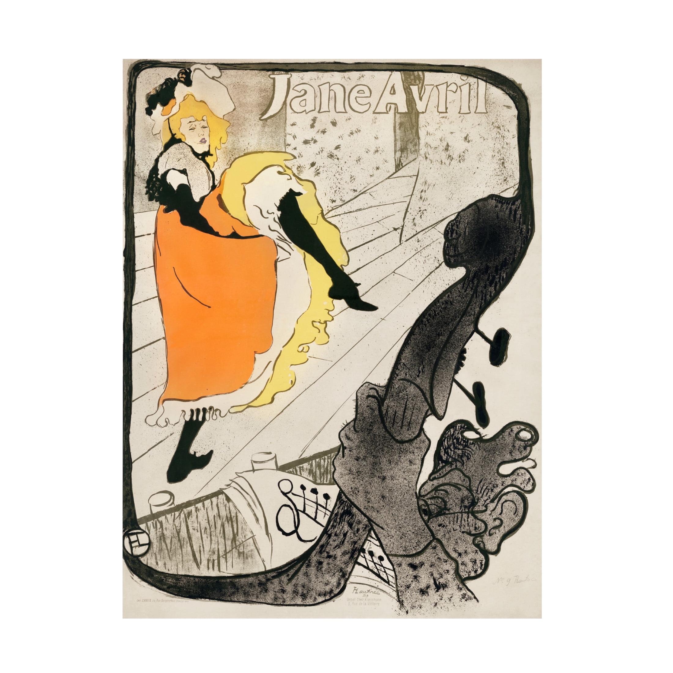 Trademark Fine Art Pictufy   Jane Avril 1893 Canvas Wall Art