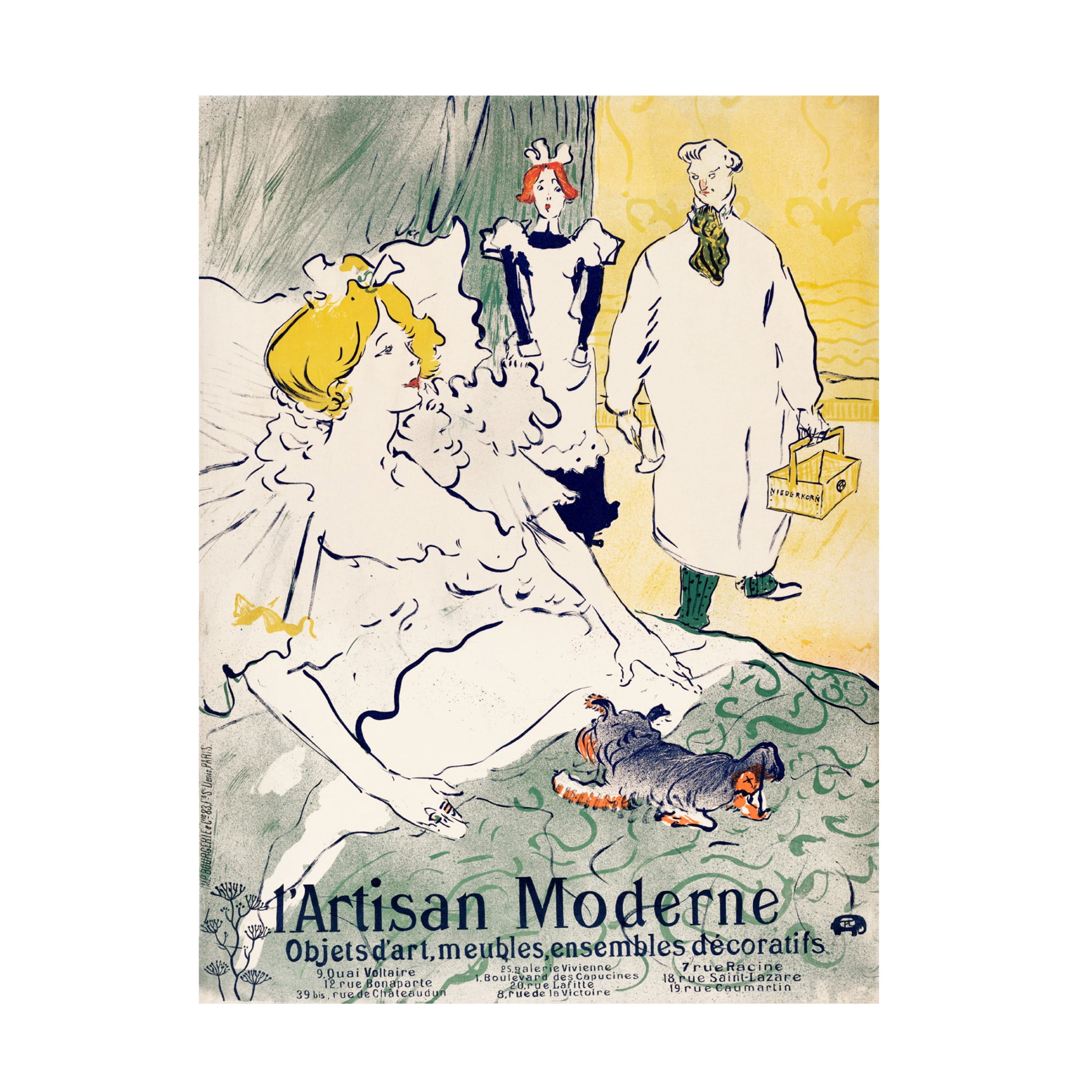 Trademark Fine Art Pictufy   L'artisan Moderne 1896 Canvas Wall Art