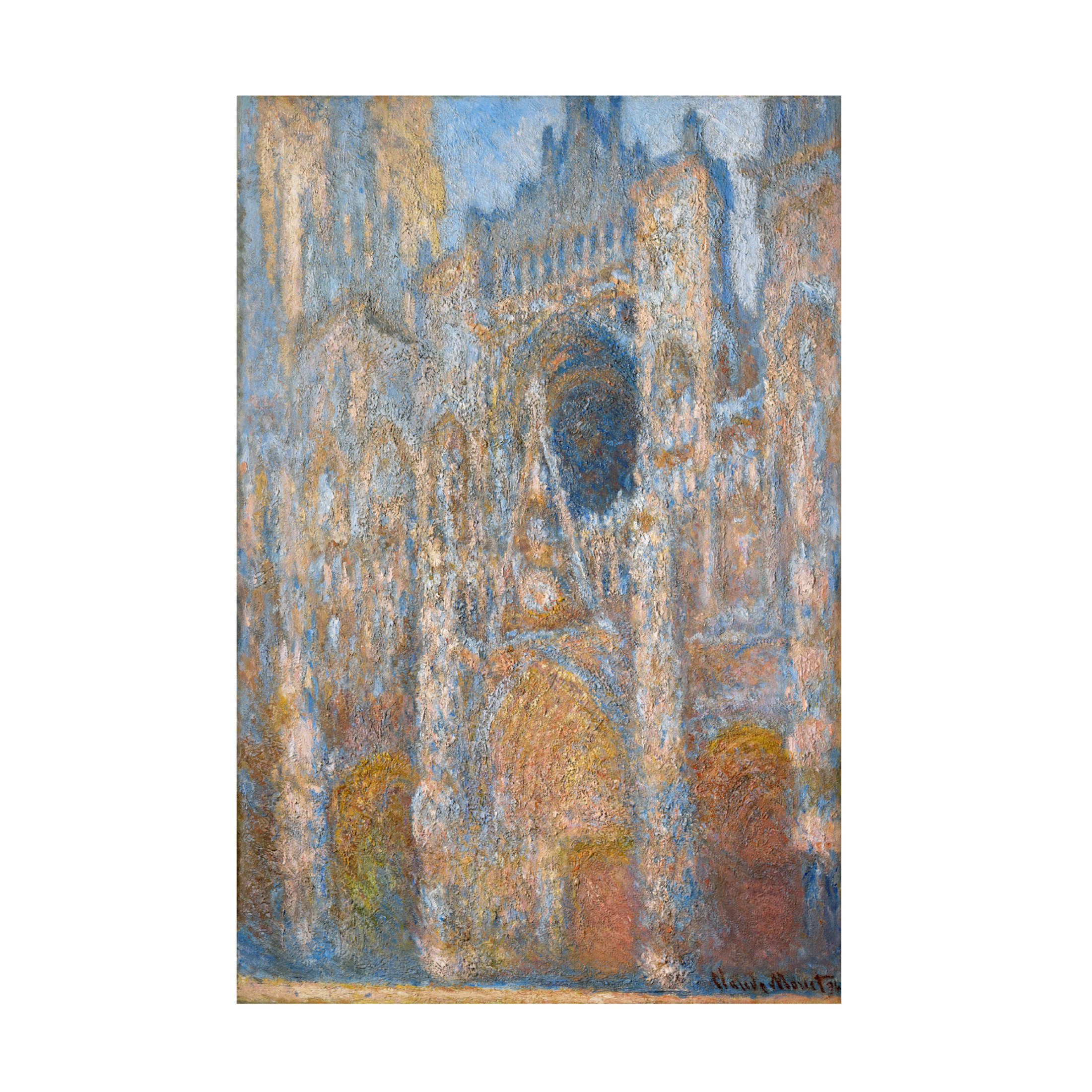 Trademark Fine Art Pictufy Rouen Cathedral The Facade in Sunlight Canvas Wall Art