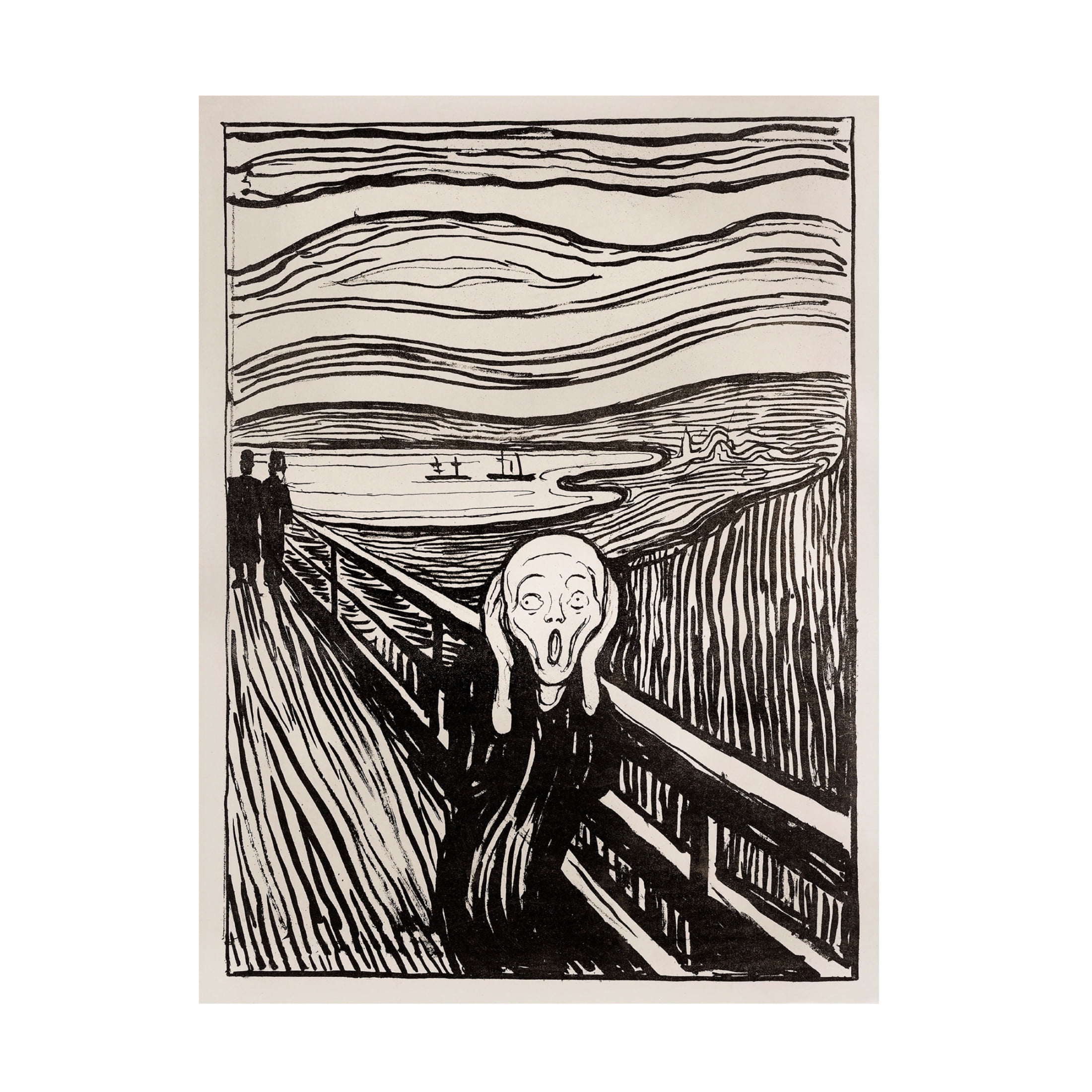 Trademark Fine Art Pictufy  Skriet The Scream Mono Canvas Wall Art