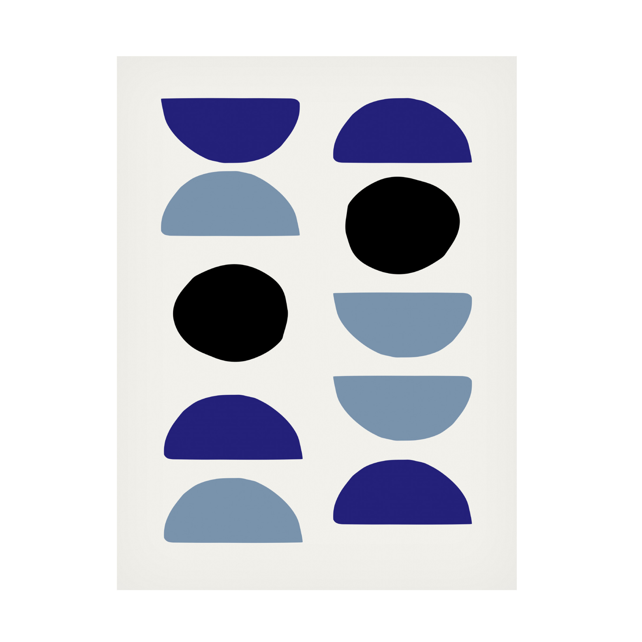 Trademark Fine Art Pictufy Studio  Blue Shapes 2 Canvas Wall Art