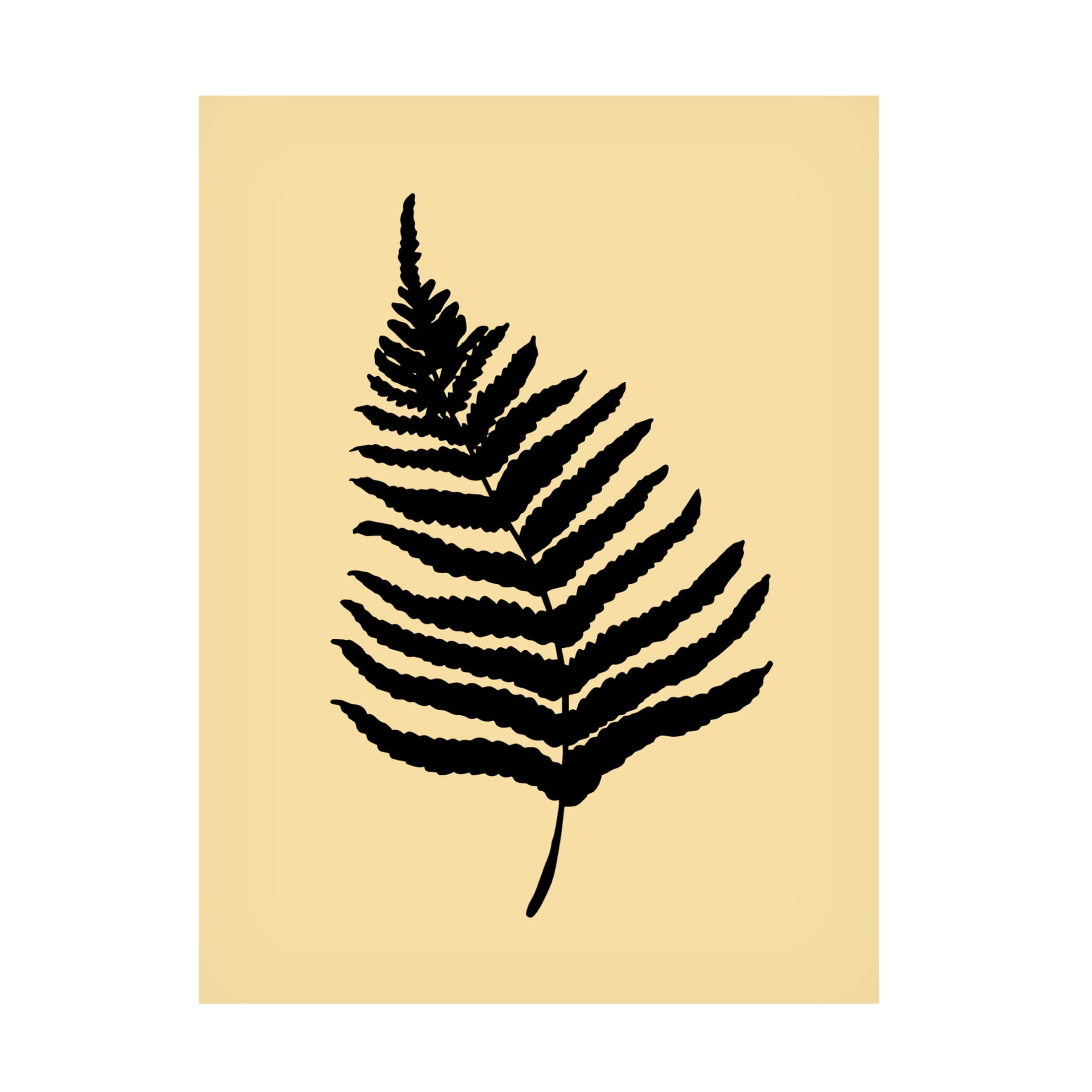Trademark Fine Art Pictufy Studio Fern 02 Yellow Canvas Wall Art
